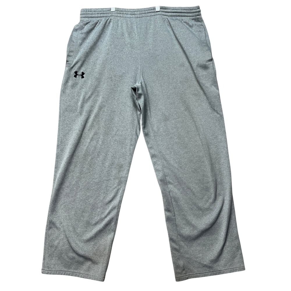Under Armour Sweatpants Mens Large Gray Fleece Lined Straight‎ Leg Elastic Waist